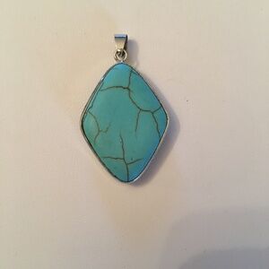 Faux Turquoise Pendant